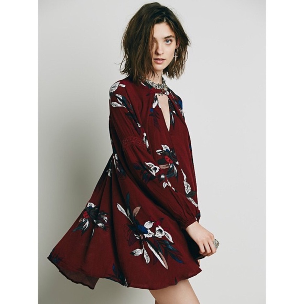 Free People Maroon Tunic Dress